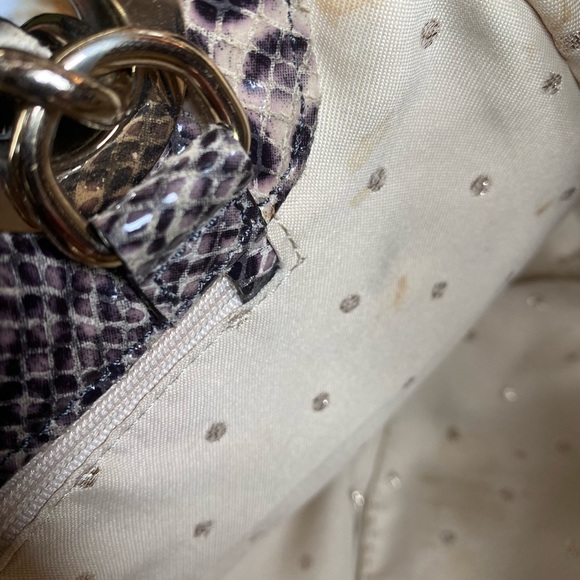 KATE SPADE NY GOLD COAST MARYANNE SNAKE LARGE QUILT LEATHER SHOULDER BAG & COVER - Picture 6 of 8